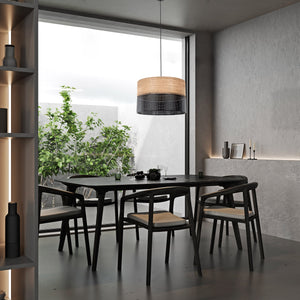 Nicol Scandinavian Drum Pendant Light for Dining Room & Bedroom
