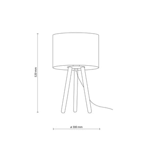 TOKYO Wood Tripod Table Lamp for Bedroom & Nightstand (Clearance)