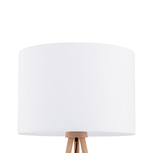 TOKYO Wood & Linen Floor Lamp for Living Room & Bedroom