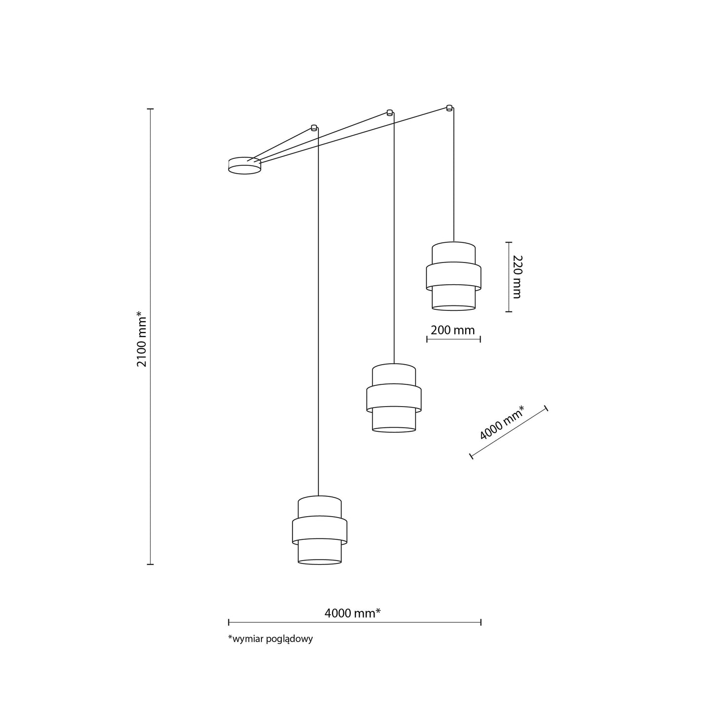 CALISTO JUTE 3-Light Suspension Pendant for Dining Tables, Stairwells & High Ceilings