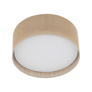 JUTE Natural Flush Mount Ceiling Light for Bedroom, Hallway & Living Room