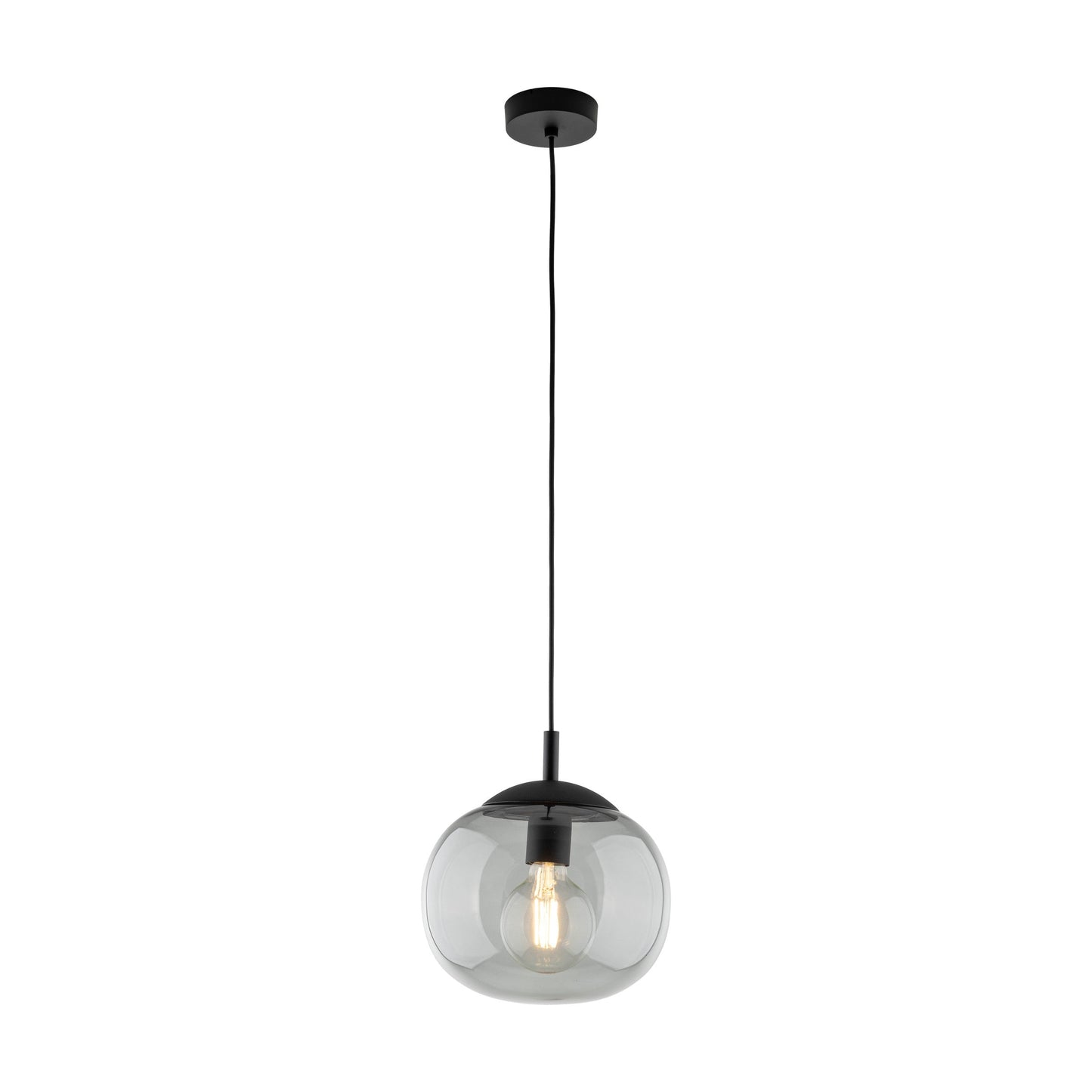 VIBE Graphite Glass Scandinavian Pendant Light for Kitchen Island & Dining Table