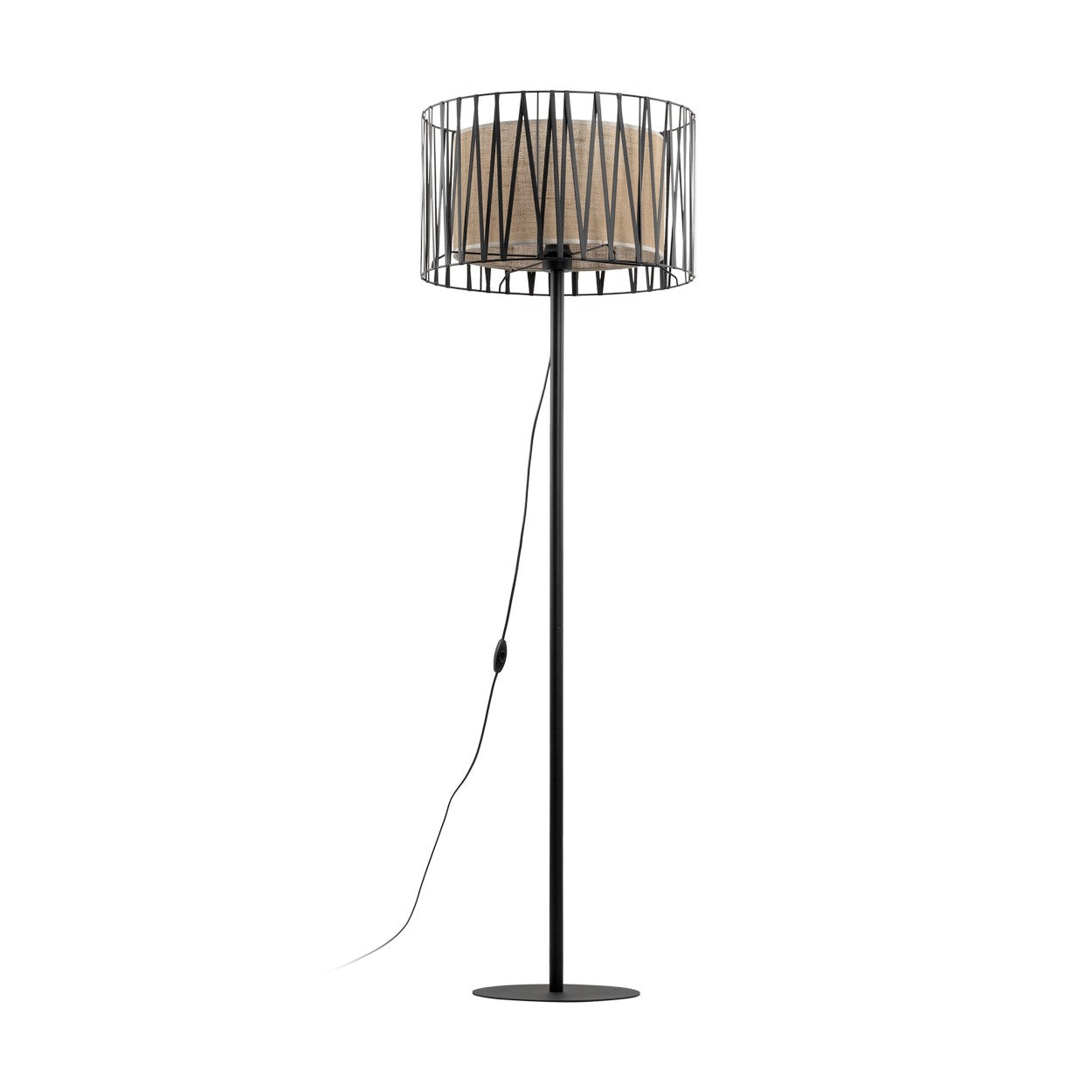HARMONY NATURE Woven Jute Floor Lamp for Living Room & Bedroom (Clearance)
