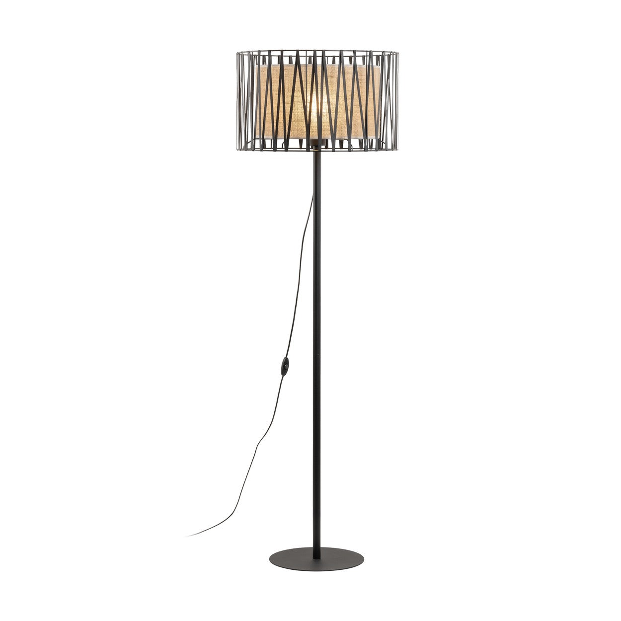 HARMONY NATURE Woven Jute Floor Lamp for Living Room & Bedroom (Clearance)