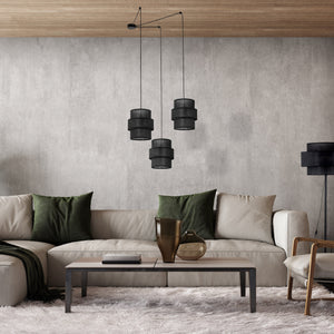 CALISTO Black 3-Light Pendant Lamp for Dining Room, Living Room & Modern Interiors