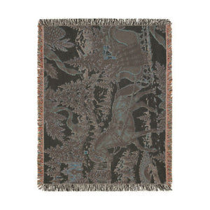 Horse & Sleigh Christmas Woven Blanket | Vintage Holiday Throw