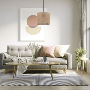JUTE Natural Woven Pendant Light for Dining Room, Bedroom & Warm Scandinavian Interiors
