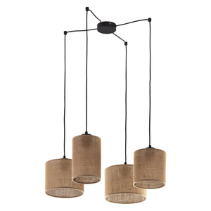 JUTE 4-Light Adjustable Pendant Light for Kitchen Island & Dining Table