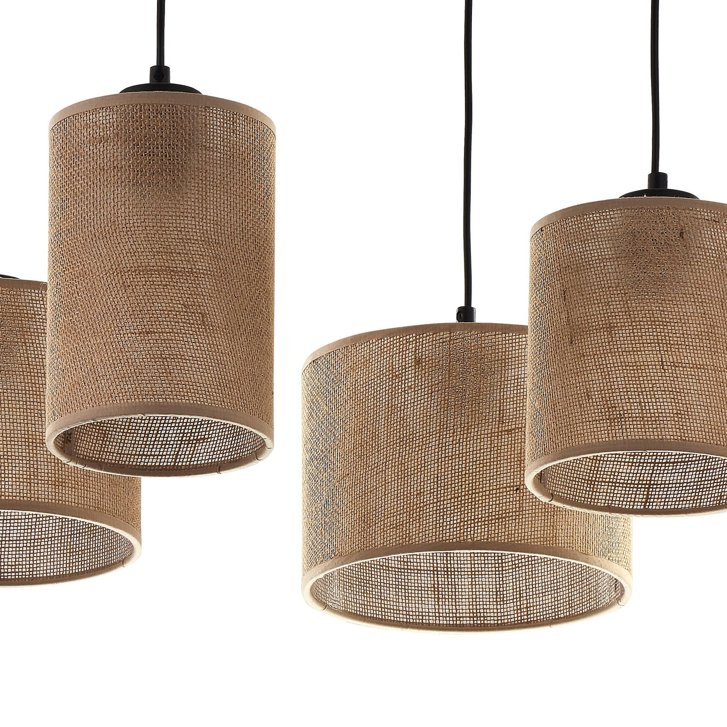 JUTE 4-Light Adjustable Pendant Light for Kitchen Island & Dining Table