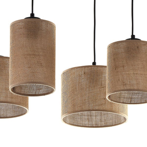 JUTE 4-Light Adjustable Pendant Light for Kitchen Island & Dining Table