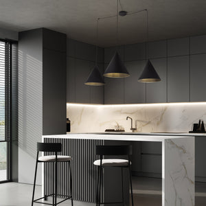 CONO 3-Light Modern Pendant Light for Kitchen Island, Dining Table & Contemporary Interiors