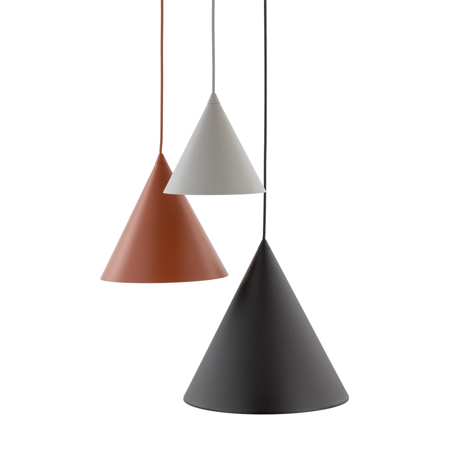 CONO Mix 3-Light Steel Cone Pendant for Kitchen Island & Dining Table