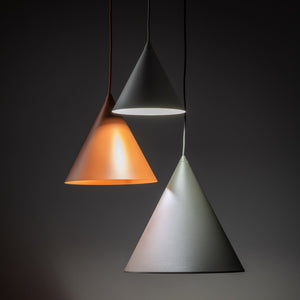 CONO Mix 3-Light Steel Cone Pendant for Kitchen Island & Dining Table