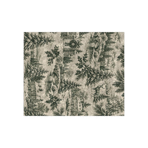 Heritage Christmas - Vintage Stag - Crushed Velvet Throw Blanket