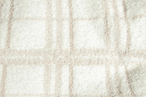 Blushing Beige & White Plaid Print Extended Throw