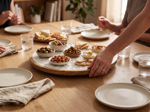 Lazy Susan Turntable with Pearl Enamel