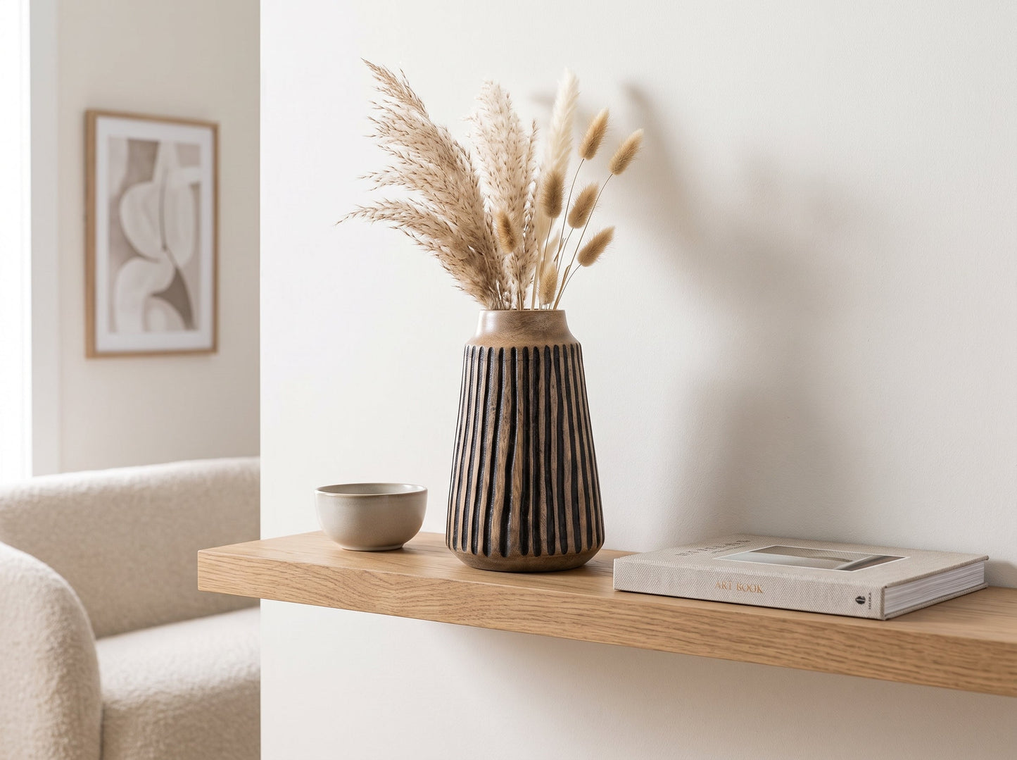 Tapered Vase with Black Lines, Small