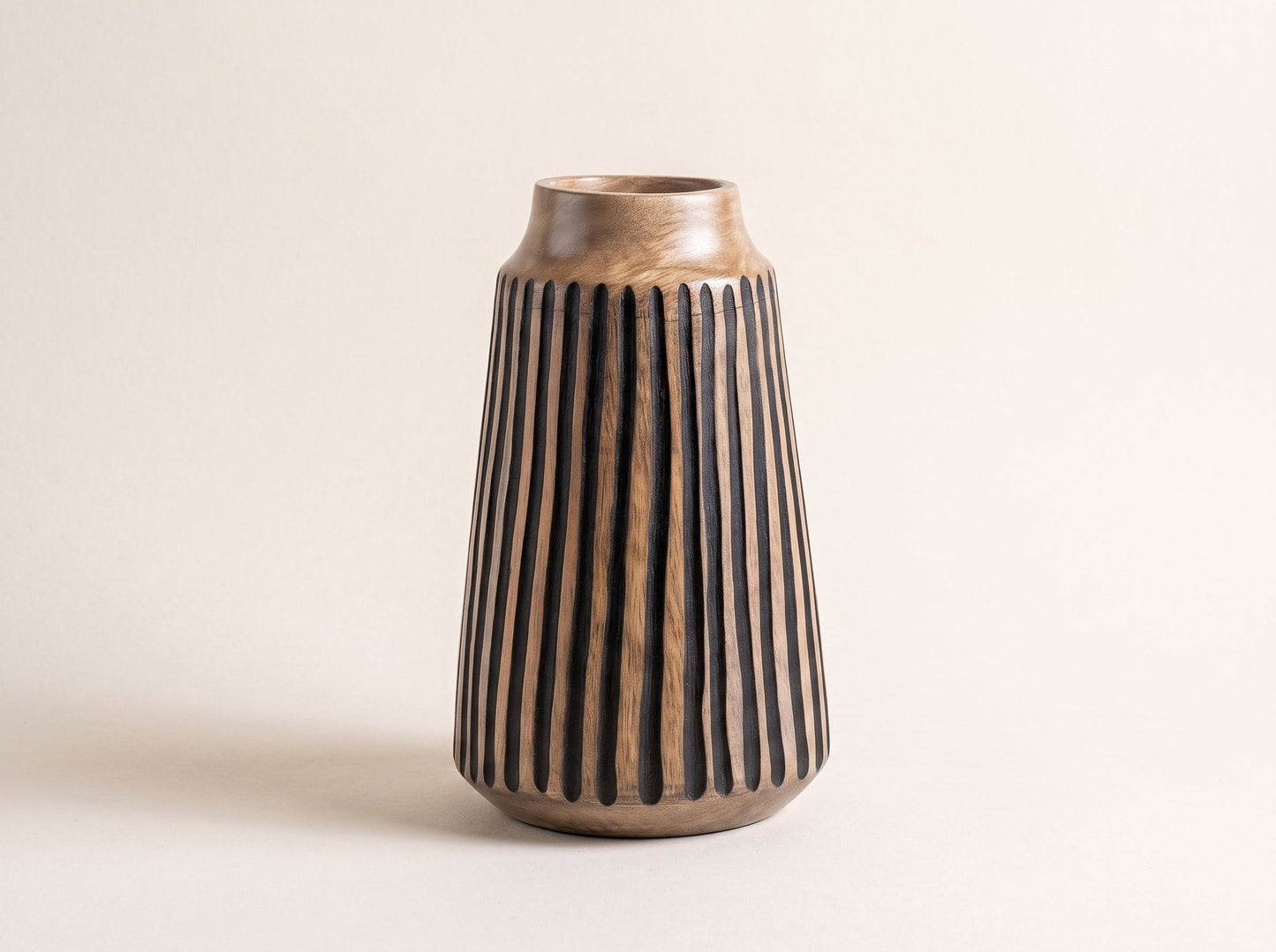 Tapered Vase with Black Lines, Large