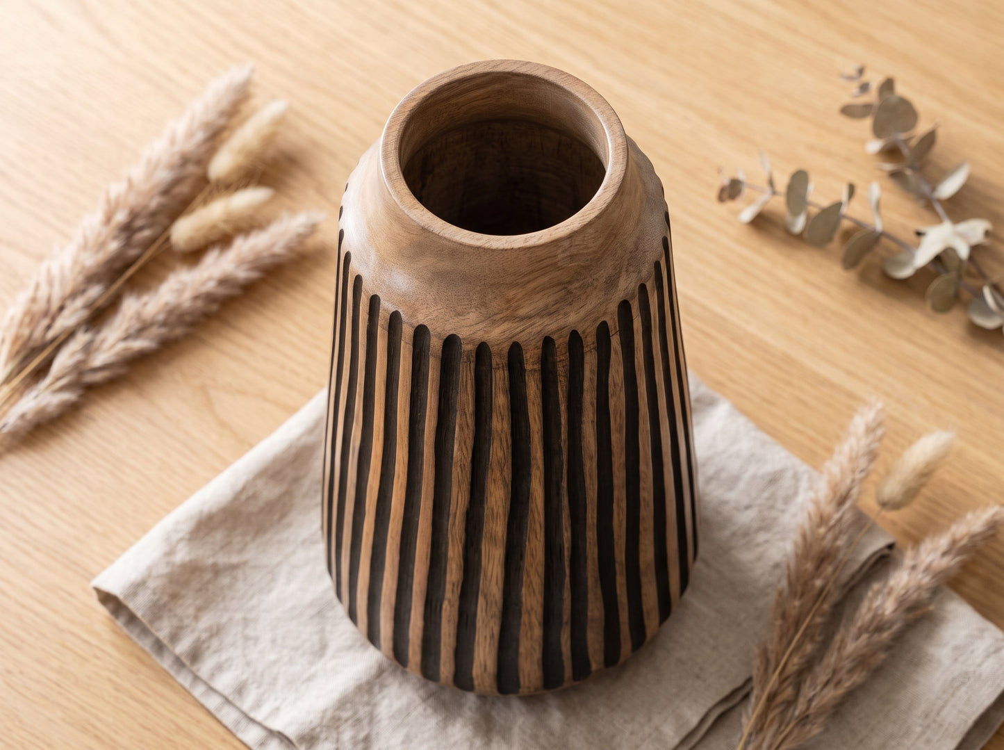 Tapered Vase with Black Lines, Large
