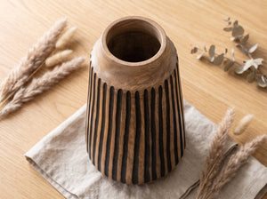 Tapered Vase with Black Lines, Large