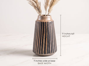 Tapered Vase with Black Lines, Large