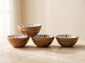 Small Bowl with Holiday Enamel, Set of 4