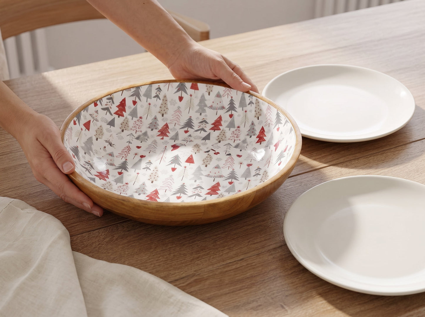 Large Bowl with Holiday Enamel