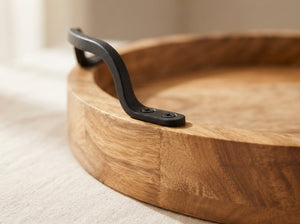 Round Trays with Handles, Set of 2
