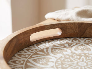 Round Tray with Cotton Mat, Small