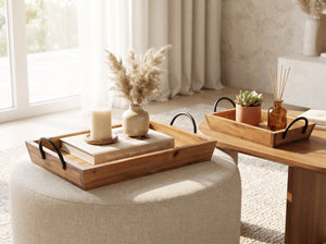 Large Trays with Handles, Set of 2