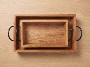 Large Trays with Handles, Set of 2