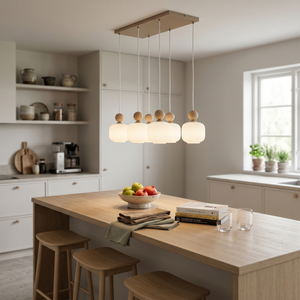 Ballo 6-Light Scandinavian Pendant Light for Dining Table & Kitchen Island