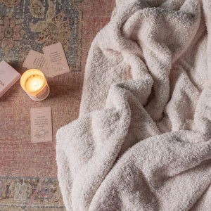 Primrose Pink Solid Double Layered Print Extended Throw