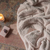 Primrose Pink Solid Double Layered Print Extended Throw
