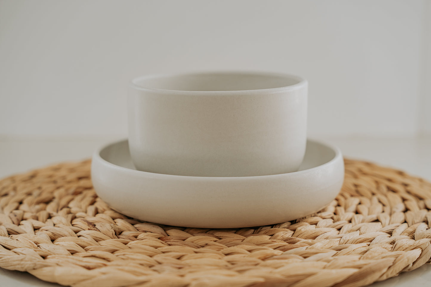 Stoneware Dishes  - Matte White