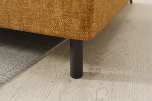 Barea 3 Seater Storage Sleeper Chaise Sofa - Mustard