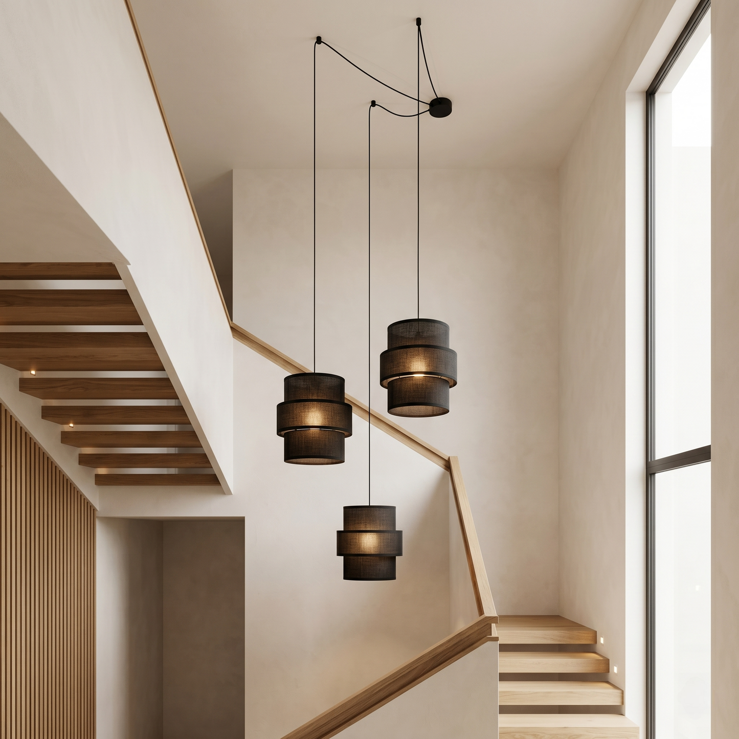 CALISTO Black 3-Light Pendant Lamp for Dining Room, Living Room & Modern Interiors