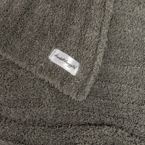 Charcoal Ribbed Extended Throw