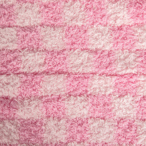 Cotton Candy Check Print Toddler Blanket