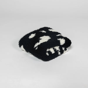 Tap Shoe & Baby's Breath Cow Print Lovey Baby Blanket