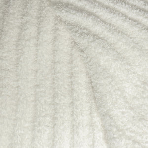 White Ribbed Extended Throw