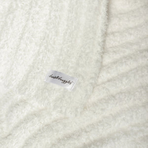 White Ribbed Extended Throw