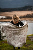Blushing Beige & White Cow Print Extended Throw