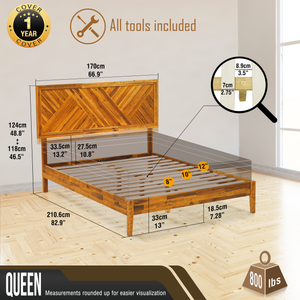 Sierra Deluxe Solid Wood Bed Frame