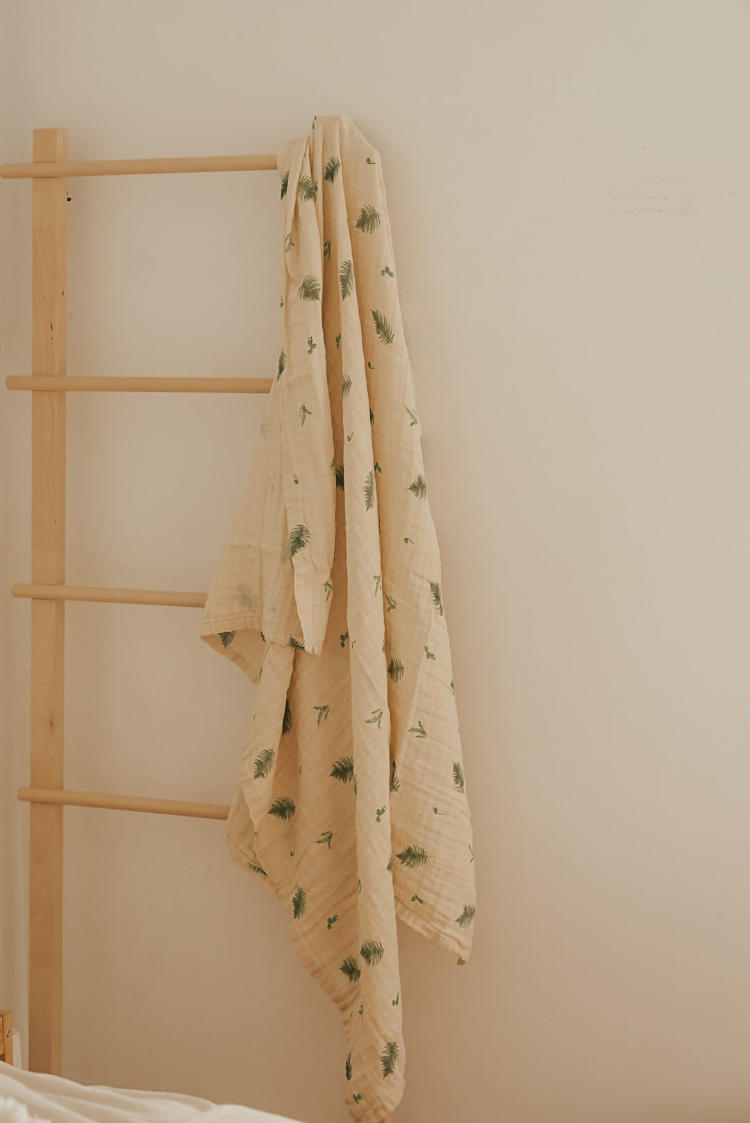 Organic Cotton Muslin Swaddle Blanket - Fern