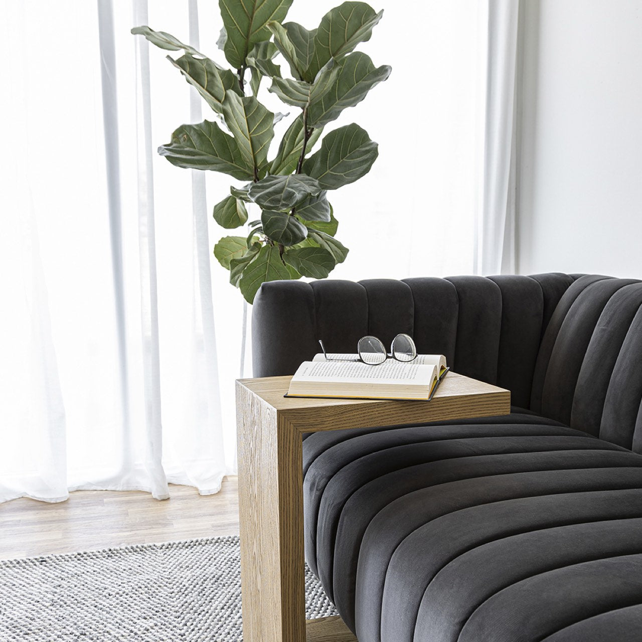 Elliot Condo Sofa - Smoke Grey