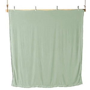 Embroidered Edge Sage Green 100% Pure Linen | Linen Cotton Mix | 3 Piece Duvet Cover Set | 4 Piece Sheet Set | Handmade | Pre-washed | Soft-2