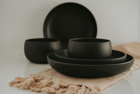 Stoneware Dishes - Matte Black