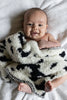 Tap Shoe & Baby's Breath Cow Print Lovey Baby Blanket
