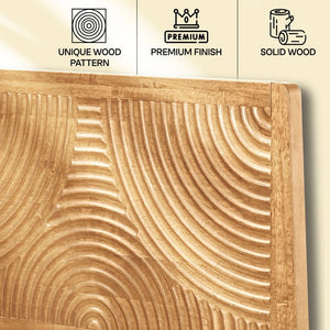 Acacia Harmony Solid Wood Platform Bed Frame with Headboard